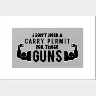 i don't need a carry permit for these guns Posters and Art